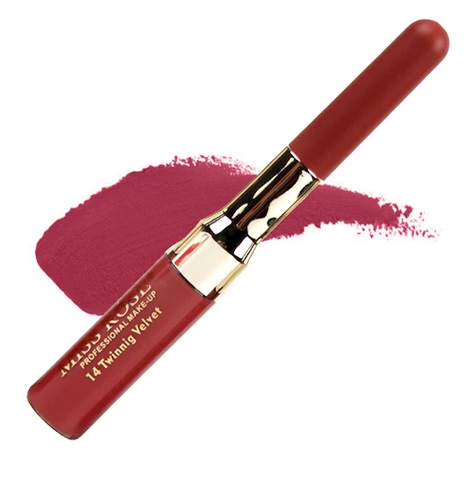 2 in 1 Matte Lipliner And Liquid Lip Gloss - 14 Twinning Velvet